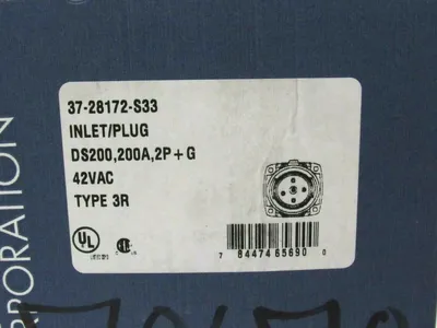 NEW MELTRIC 37-28172-S33 DS200 INLET PLUG 3728172S33