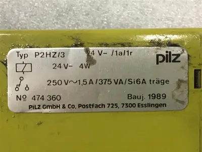 USED PILZ P2HZ/3 SAFETY RELAIS 474 360