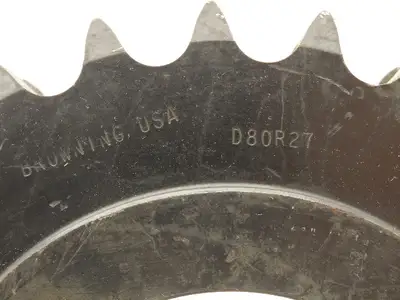 Browning D80R27 Roller Chain Sprocket Double #80/1 Chain 27-Tooth R1 Bushing