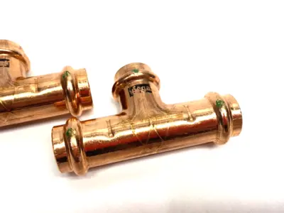 New | in-Stock Viega ProPress Tee, P x P x P - Model 2918 Copper Press Conn. LOT OF 2 Plumbing Equipment Michigan US | Maverick Industrial Sales #1462911
