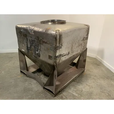 Used 1000 Liter (35 cu. Ft) IBC Matcon Stainless Steel Portable Tote Bin
