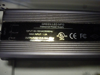 Green LED MFG Waterproof Power Supply