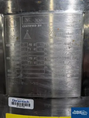 USED Pure-Flo Precision 500 Liter Pure Flo Precision Reactor, AL6XN S/S, 45/125#