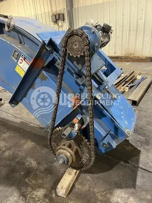 USED MAYFRAN 18" X 19' HOCKEY STICK STEEL BELT CONVEYOR