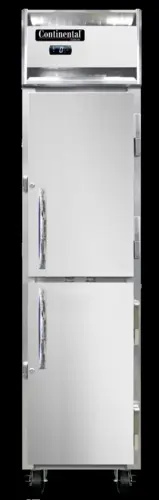 Continental 1FSENSSHD 17 3/4" Slim Line One Section Reach In Freezer, (2) Right Hinge Solid Doors, 115v