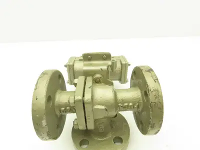 NDV Nippon EPN1304NB-L2 DN20 3/4" Flanged 3-Way Ball Valve & Pneumatic Actuator