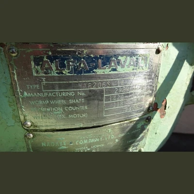 USED ALFA LAVAL MAB 206S-14
