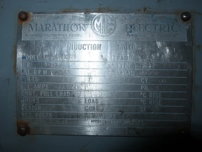 Used MARATHON ELECTRIC VE584TDC38 A.C. Motors Ohio US | Aucto #1394665