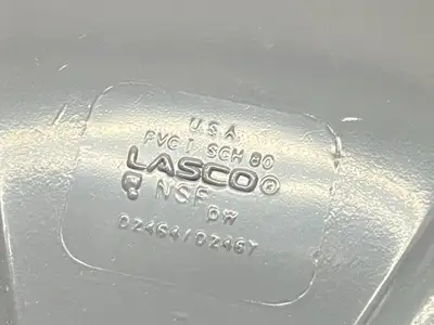USED LASCO SCHEDULE 80 PVC 45 DEGREE ELBOW 6" SOCKET X SOCKET