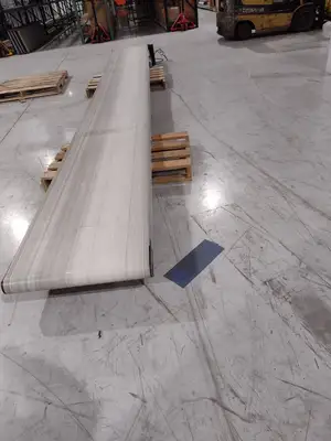 USED DORNER 3200 SERIES FLAT BELT CONVEYOR END DRIVE
