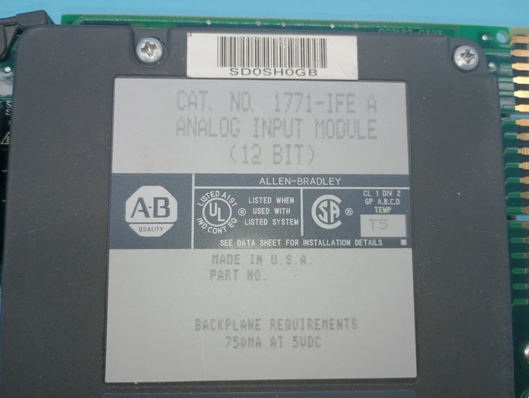 Used ALLEN BRADLEY 1771-IFE A  Analog 12 Bit Input Module Ser. A REV PLC Input & Output Arizona US | ASSET CONVERSION SPECIALISTS, INC. #321697
