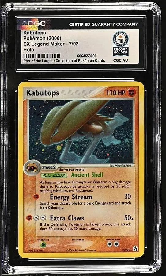2006 POKEMON EX LEGEND MAKER #7 KABUTOPS-HOLO CGC WORLD RECORD 1/1