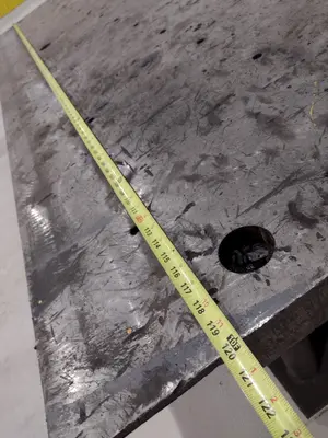 92" X 120" HEAVY DUTY STEEL SURFACE PLATE LAYOUT TABLE: STOCK #19730