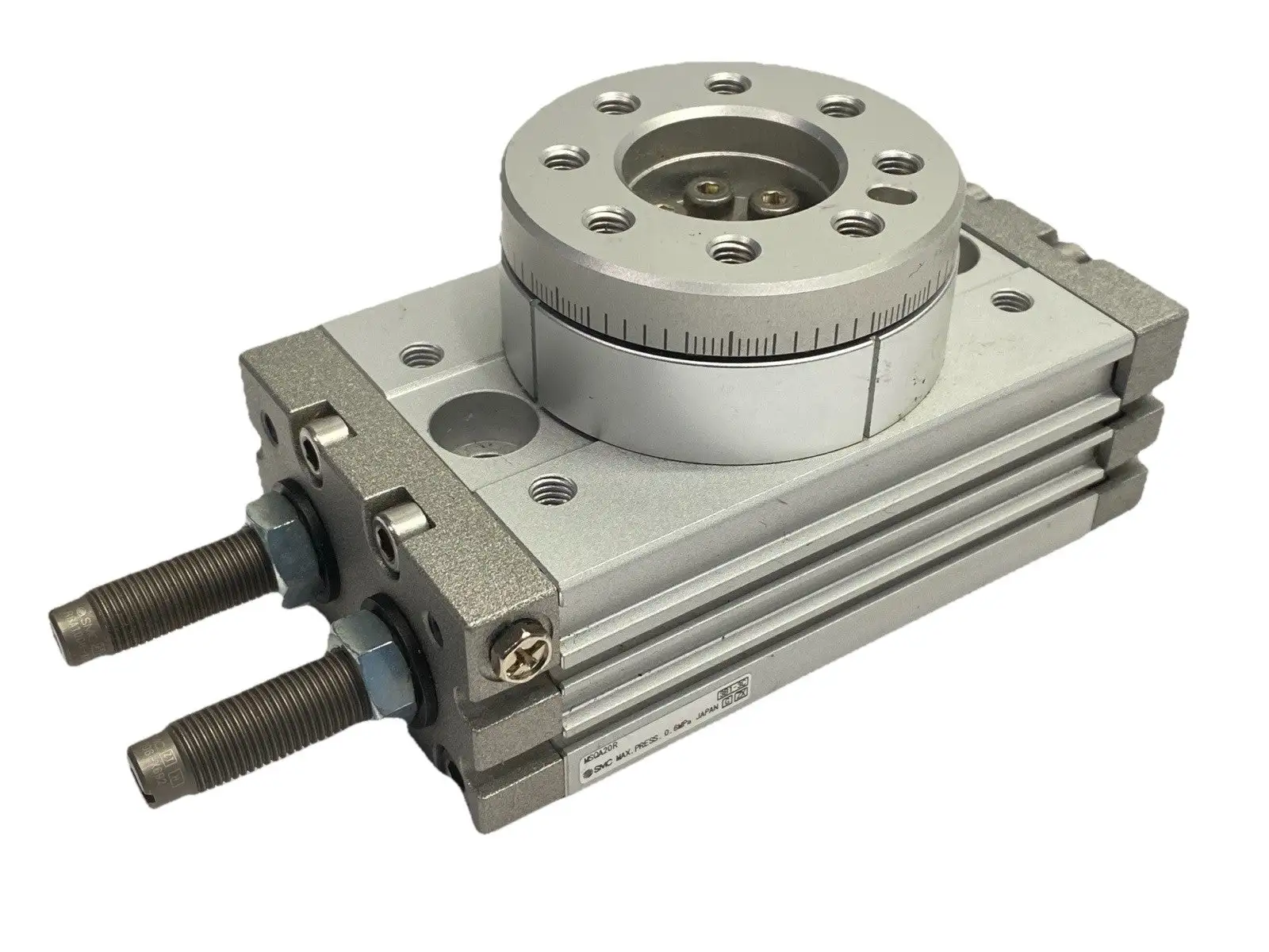 USED SMC PNEUMATIC ROTARY ACTUATOR TABLE 0-190 DEGREES