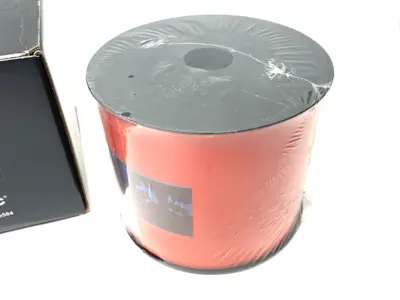 USED LABELTAC PRO MODEL HIGH PERF. 10 YEAR VINYL LABEL RED, 4" X 150'/ROLL