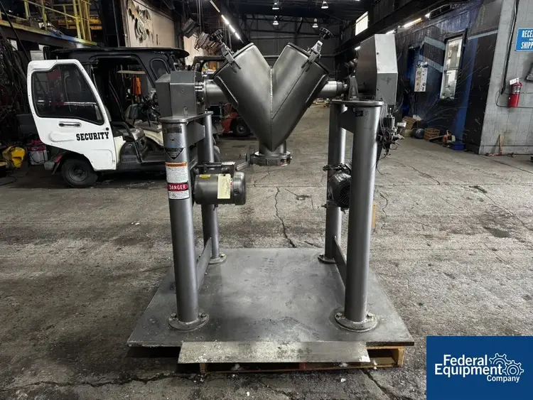 Used Patterson-Kelley 1 Cu Ft P-K Blender, S/S, Liquid Bar Double Cone - V Mixers Ohio US | Federal Equipment Company #443844