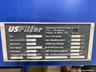 USED US FILTER JS1500ED
