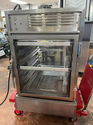 Used Henny Penny Used Henny Penny AHC-993 Humidified Heated Pass Thru Holding Cabinet 120V Hot Food Warming, Holding, & Transport Cabinets Illinois US | Falcon Restaurant Supply #1375649