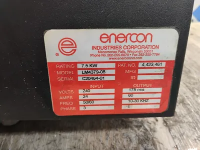 ENERCON LM4379-08 Plastics & Rubber Equipment | ESS Industrial Equipment Sales (5)