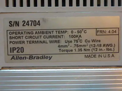 USED ALLEN BRADLEY 160-AA08NSF1 SER A