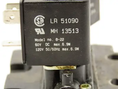 ARO A722SD-120-A-M Alpha Pneumatic Dual Solenoid Stacking Valve 3-Pos 120V 3/8"