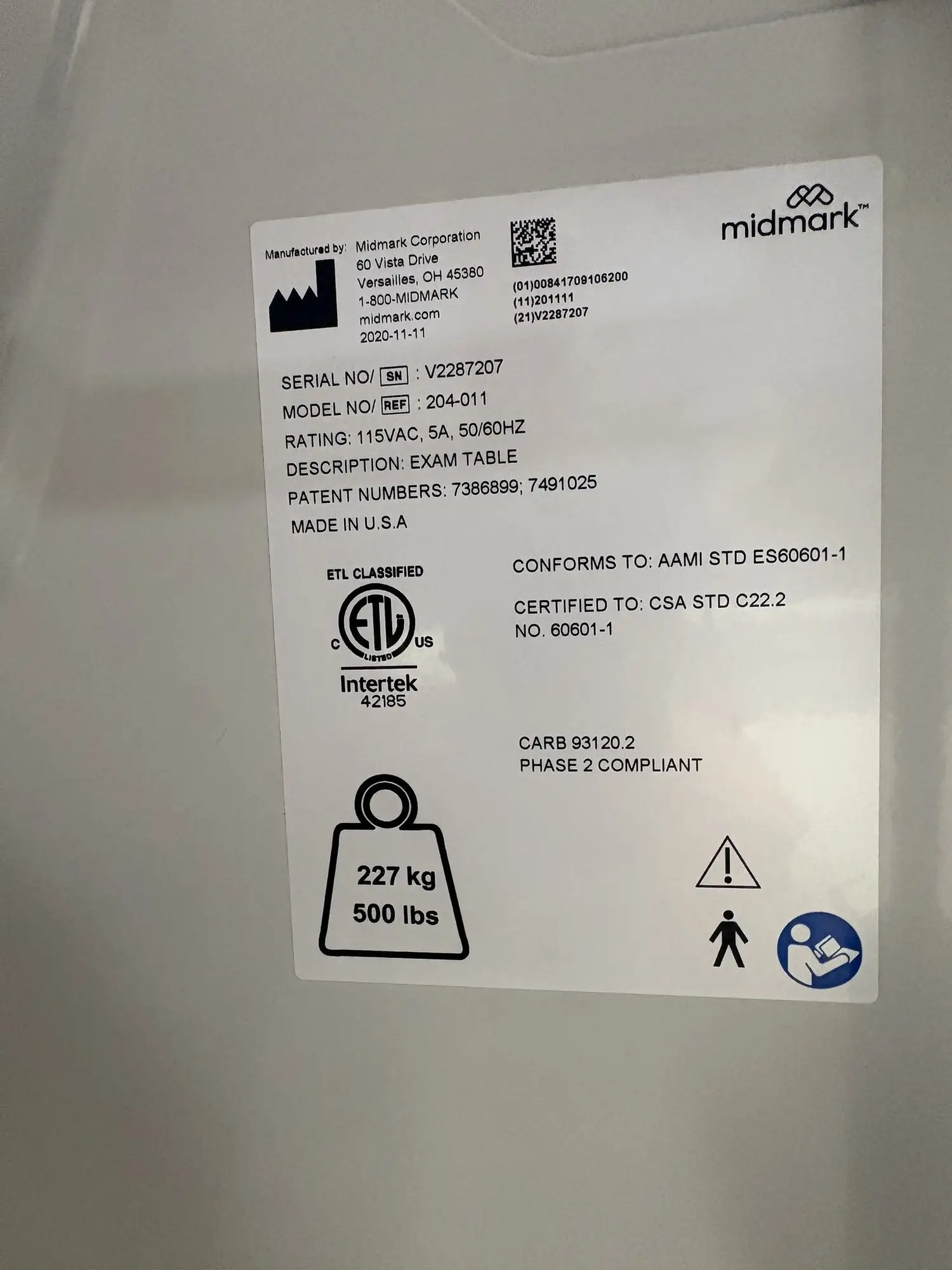 Used Midmark 204-011 Tables/Stretchers/Gurneys Texas US | PT Medical Technologies #1458566