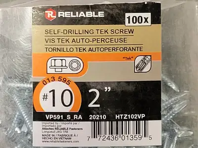 2" Self-Drilling Tek Screw (Box of 50)
