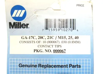 LOT OF 30 NEW MILLER 000067 CONTACT TIPS