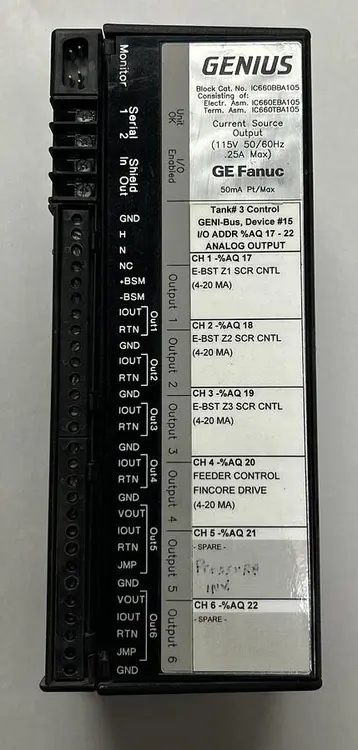 Used GE FANUC IC660BBA105 PLC Input & Output | Surplus Asset Holdings #1217569