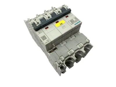 USED SIEMENS CIRCUIT BREAKER 3P 40A W/ 5ST3010-0HG AUXILIARY SWITCH