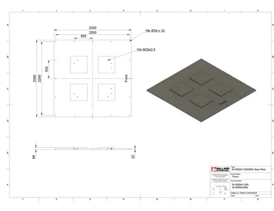 FANUC M-2000iA/1200 & 900L Series Robot Floor Mount Base Plate – NEW