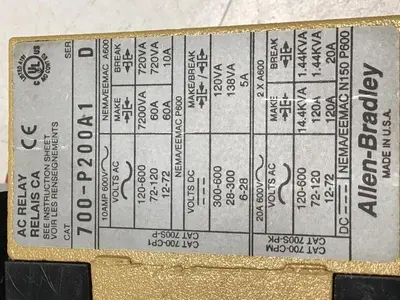 USED ALLEN BRADLEY 700-P200A1