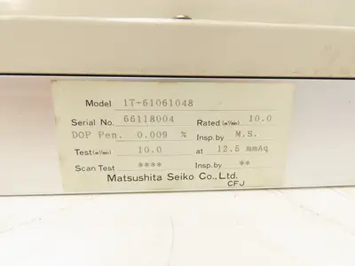 Matsushita Seiko BV-100CRF-T Thin Clean Module Filtration Unit 100v