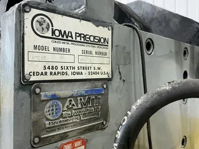 20 TON IOWA PRECISION MODEL #HP20T HUYDRAULIC CUTOFF PRESS with DIE ACCELERATOR AND BECK CONTROLS: YOBRO #25049
