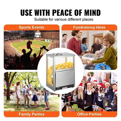 Nacho - peanut - popcorn - potato chips - display warmer