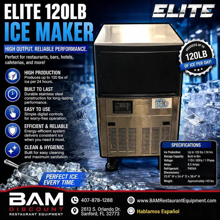 New | in-Stock NORTH POLE _UNKNOWN_ Ice Machines Florida US | BAM Discount Restaurant Equipment #1283799