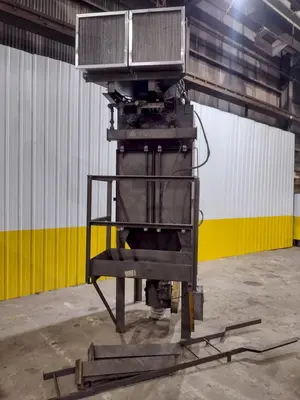 6" X (2) 15 HP WHEEL WHEELABRATOR "SKEW ROLL PIPE & BAR" SHOT BLAST BLASTER SYSTEM: STOCK #20002