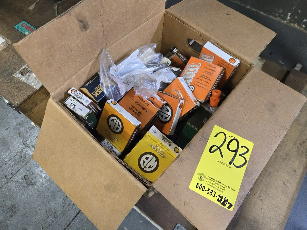 Box of Mixed Bearings, Seals, Locking Nuts