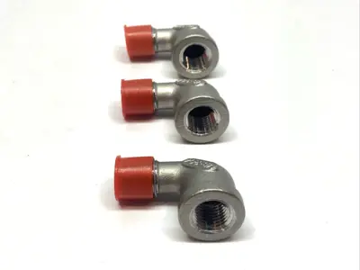New | in-Stock Merit Threaded Elbow Fitting 90 Degrees 1/4" NPT LOT OF 3 Valves/Fittings Michigan US | Maverick Industrial Sales #1397904