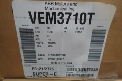 NEW Baldor Super E Motor