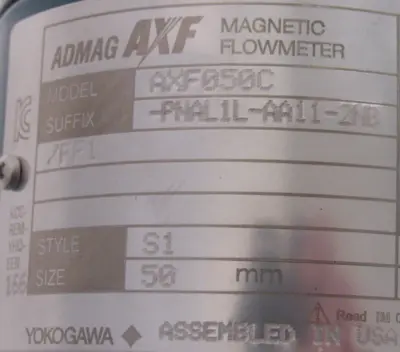 NEW YOKOGAWA AXF050C-PNAL1L-AA11-2NB/FF1 MAGNETIC FLOWMETER