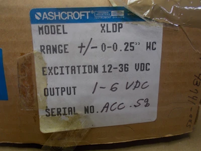 NEW ASHCROFT XLDP