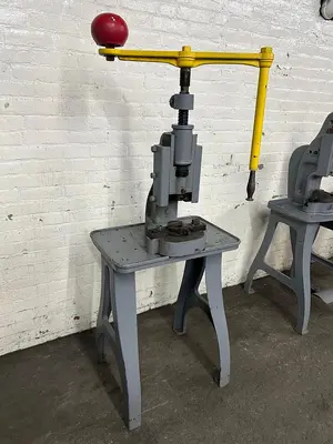 H. Blundell & Co Antique Hand Operated Stamping / Forming Screw press / Fly Press Providence RI - 1869