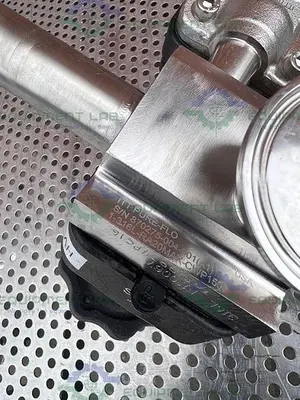 USED ITT PURE FLO 1-316L-RA20MAX 5 -WAY DIAPHRAGM VALVE W/ 1", 3/4"  SANITARY FITTING
