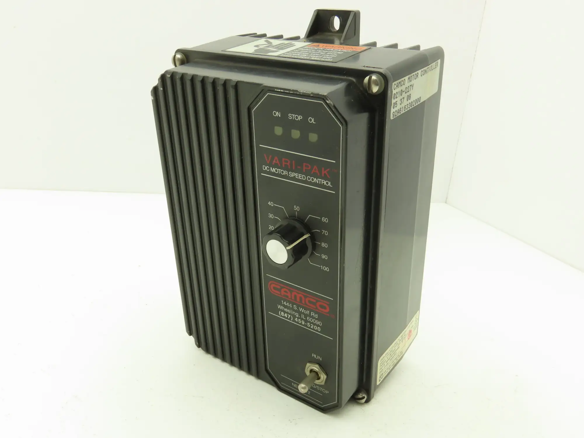 Camco 92A61633020000 Vari-Pak Cycling DC Motor Control 115VAC In 0-90VDC 1Hp Out