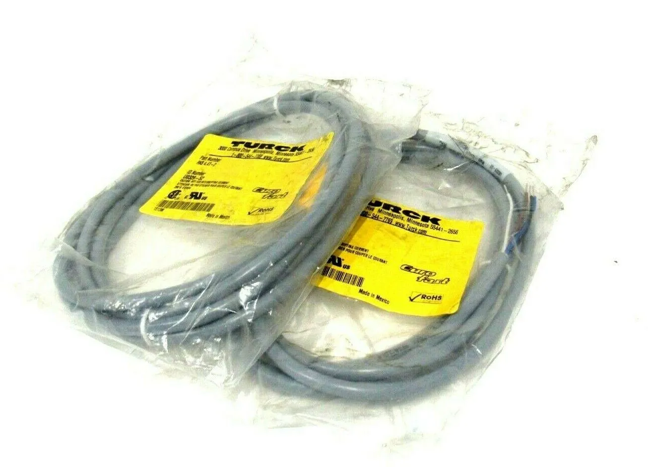 LOT OF 2 NEW TURCK RKS 4.4T-2 CORDSET U0329-52 RKS44T2