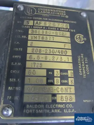 USED Paul O. Abbe 10 Cu Ft Abbe Double Cone Vacuum Dryer, S/S
