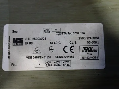 USED BLOCK STE 2500/4/23