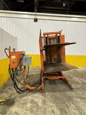 4400 LBS x 55" x 48" x 60" CHERRY HYDRAULIC PALLET INVERTER / ROTATE / FLIPPER: STOCK #23736