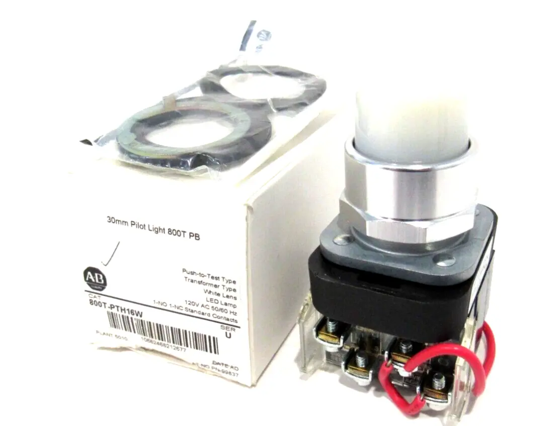 ALLEN BRADLEY 800T-PTH16W PILOT LIGHT SER.U 800TPTH16W NEW SURPLUS